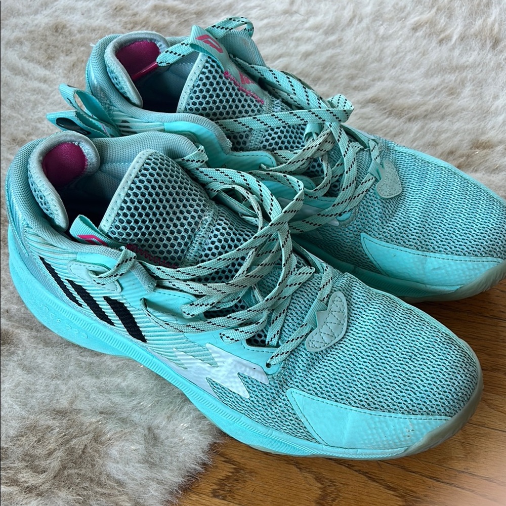Adidas Dolla Dame Blue and Pink Athletic Shoes Mesh Upper